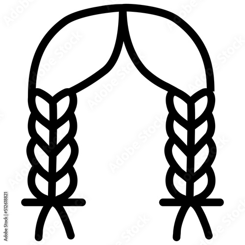 handdrawn braid icon