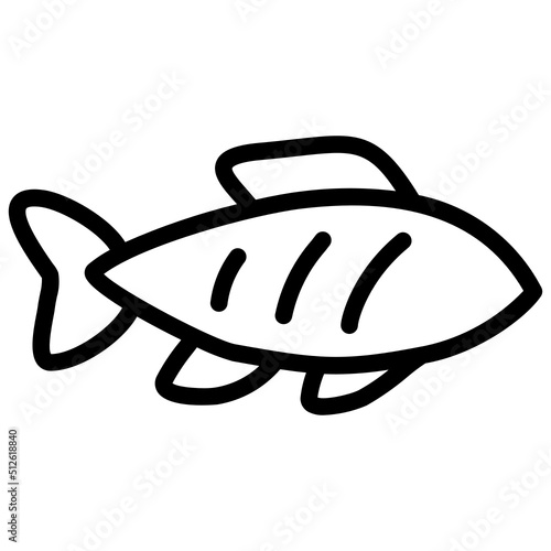 handdrawn fish icon