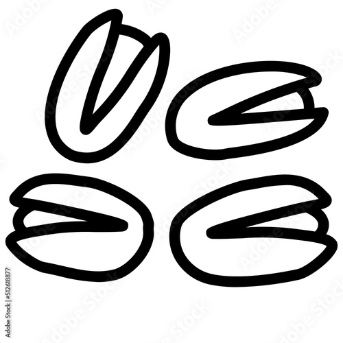 handdrawn pistachio icon