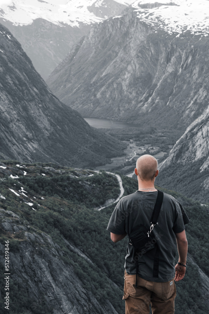 hiker in the mountains