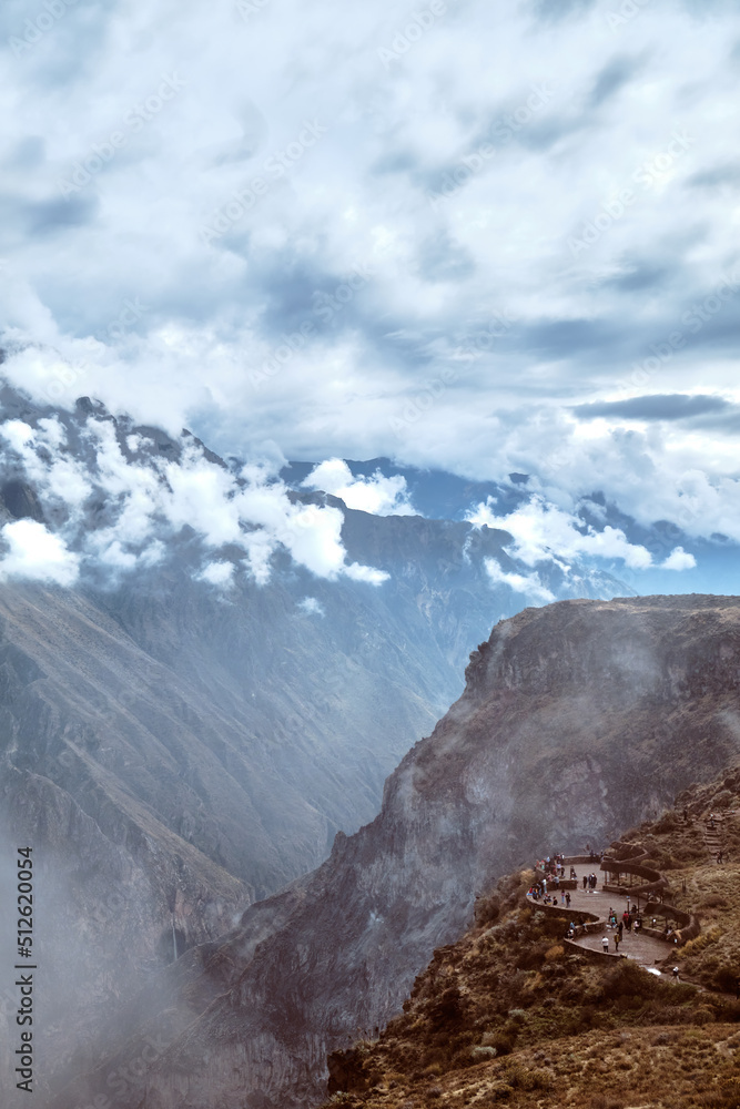Colca Canyon in the Andes, Peru.