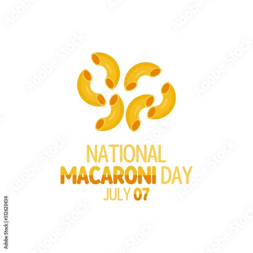 vector graphic of national macaroni day good for national macaroni day celebration. flat design. flyer design.flat illustration.