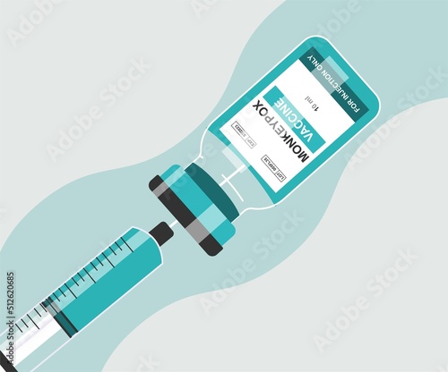 Monkeypox vaccinee illsutration. New pandemic virus