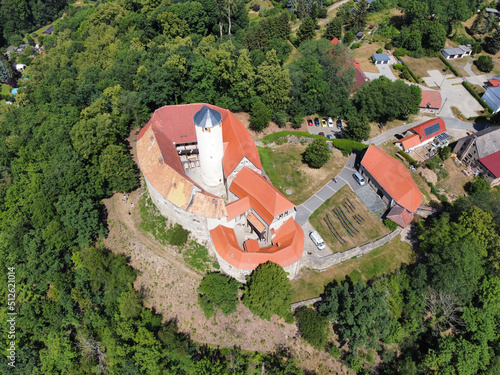 view from the top of the castle schönfels photo