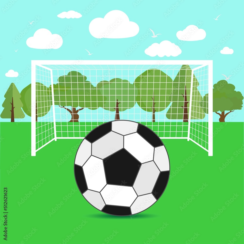 Soccer ball on a white background. Vector illustration.