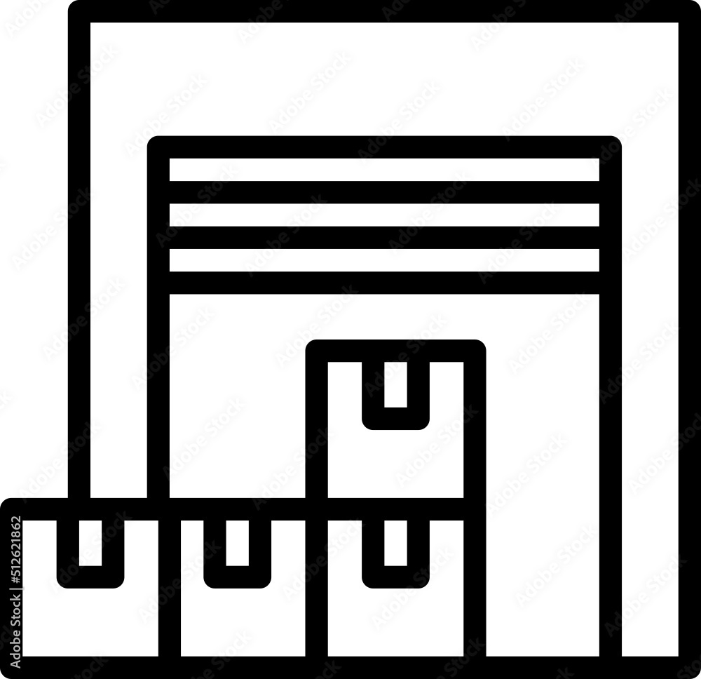 Warehouse outline icon