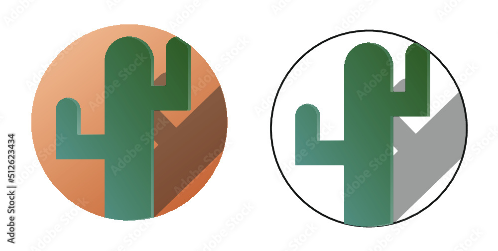 Cactus vectorial resizable in different shapes africa hot logo design vectors illustrations Cactus vectorial resizable in different shapes africa hot logo design vectors illustrations