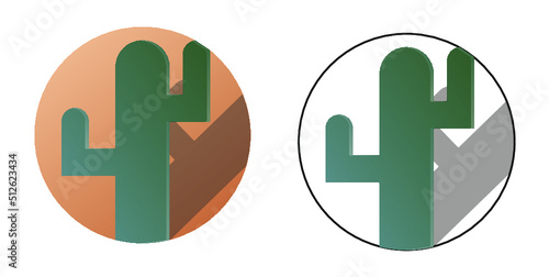 Cactus vectorial resizable in different shapes africa hot logo design vectors illustrations