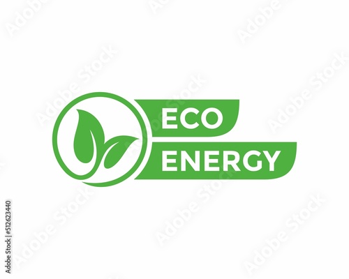 Eco energy Healthy natural product label logo design	
