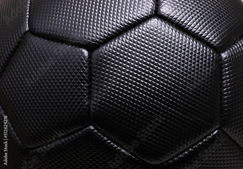 Black soccer ball texture background © Alekss