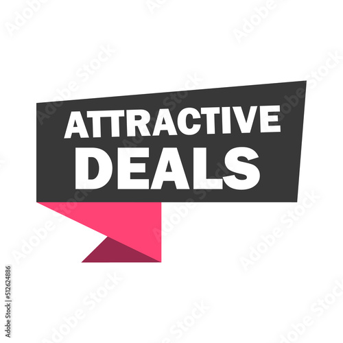 Phrase ATTRACTIVE DEALS, design element