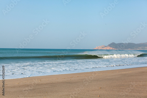 beach and sea with perfect wave