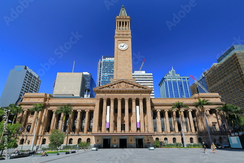 City Hall building façade facing King George Square. Brisbane-Australia-003 photo