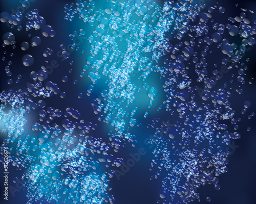 水中の泡のイラスト背景