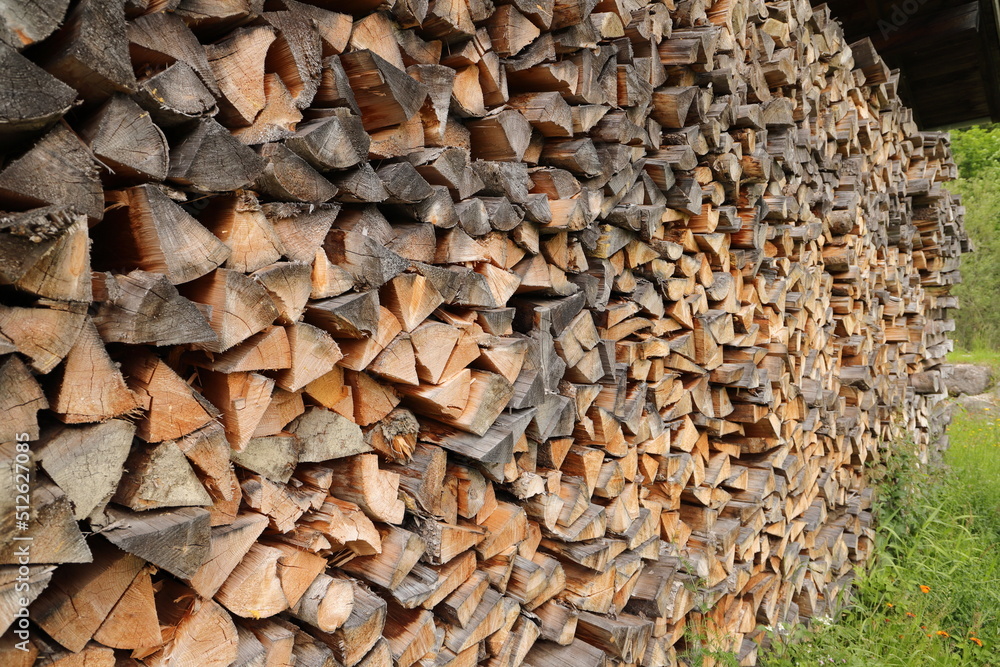 stacked dry firewood as a background stacked dry firewood as a background