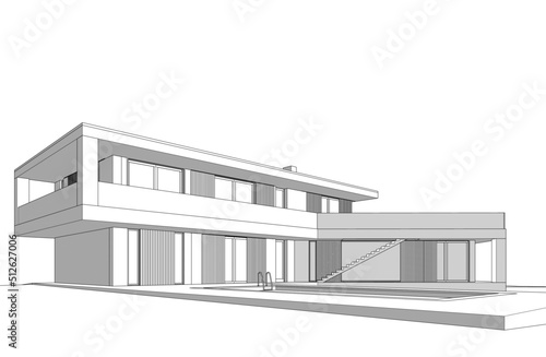 sketch of house