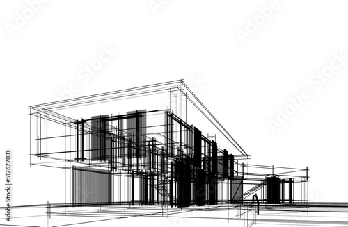 sketch of house