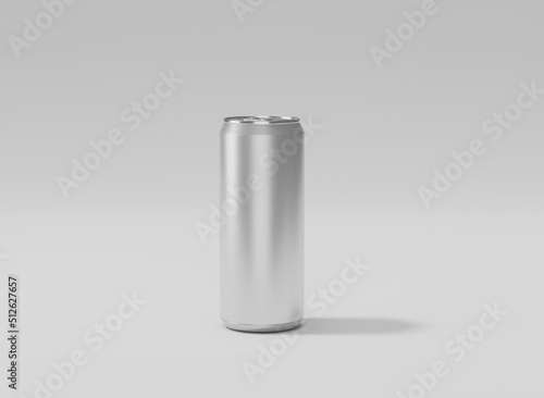 Aluminum soda can mockup, Metal can of 3d realistic container for beer or energy drink