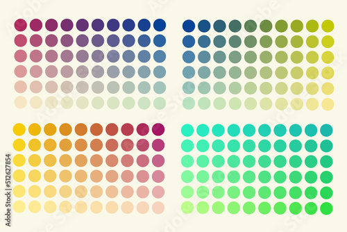 neutrals color palette and abstract flowers, procreate swatches, workpiece icons