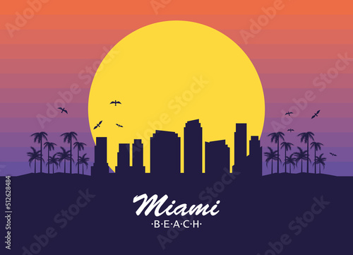 miami beach lettering card