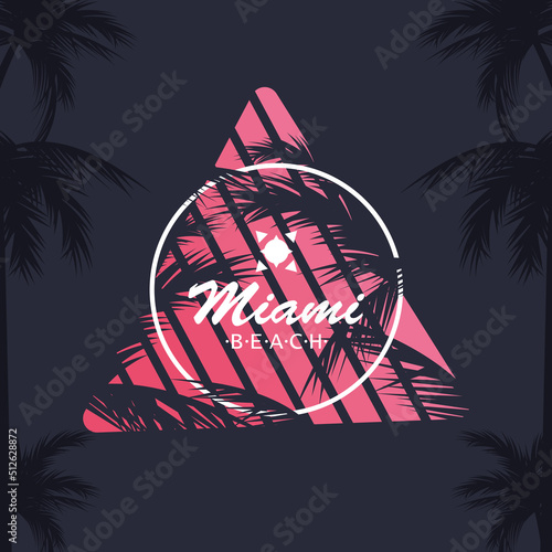 miami beach lettering poster
