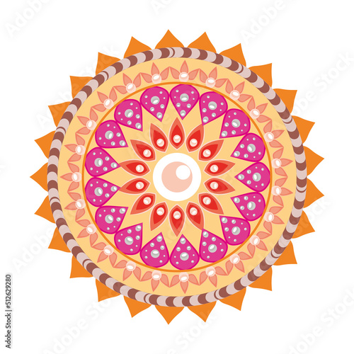 orange mandala decorative