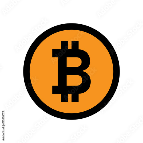 Bitcoin logo. Crypto currency btc vector icon.