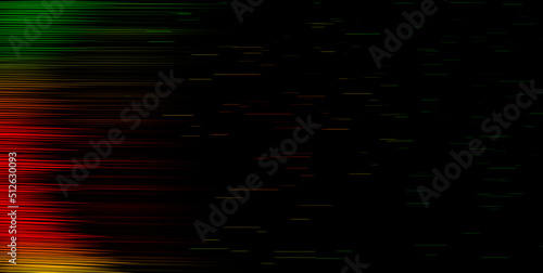 abstract black background with color wave on the side and with copy space