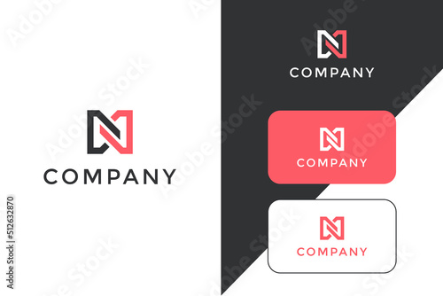 Letter MN, NM icon. Unique creative simple fashion brand NM MN M letter based on initial logo icon