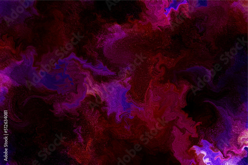 abstract colorful background with smoke. Fog in red blue neon light on black watercolor background vector. Beautiful fluid abstract paint background. close-up fragment of acrylic oil paint marble..