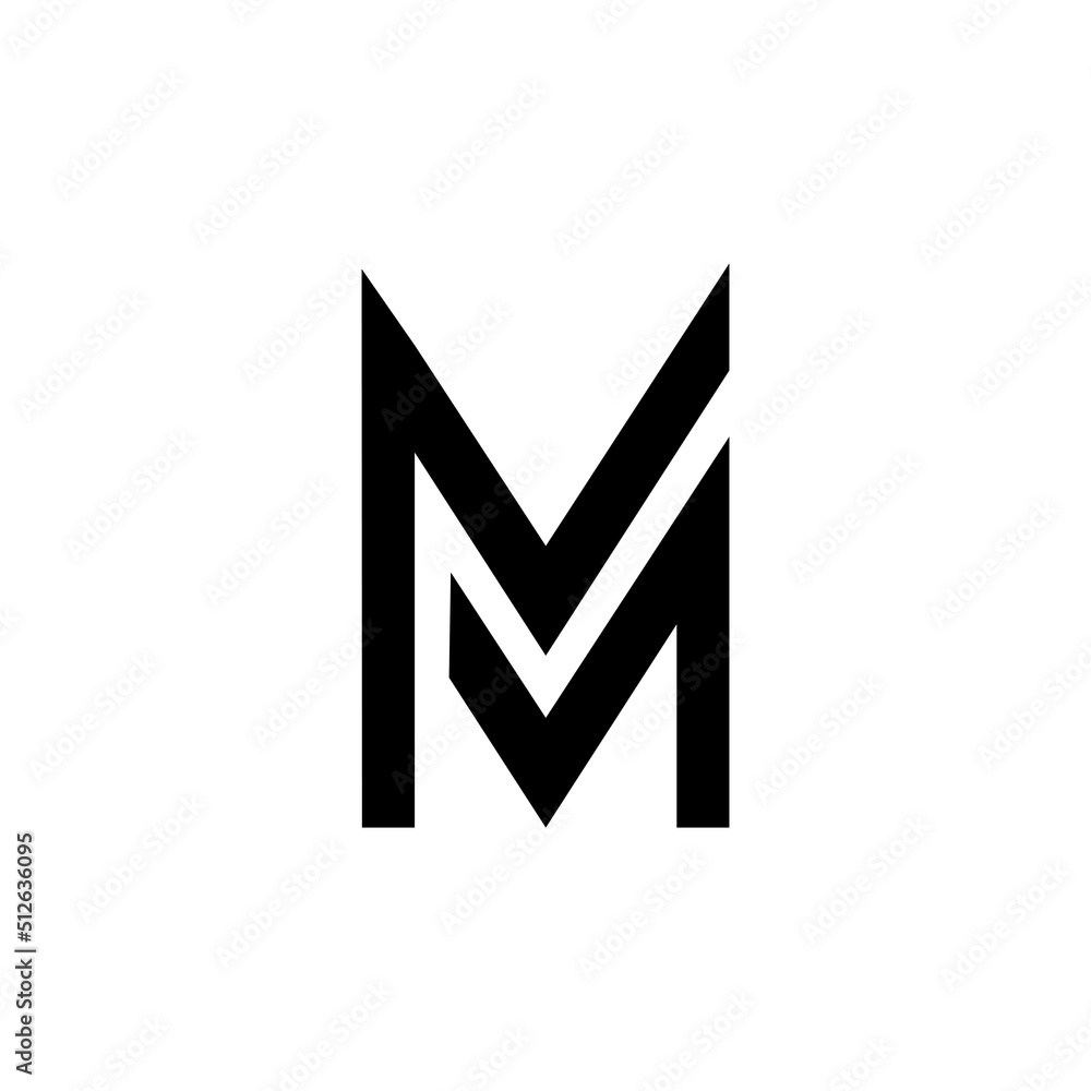 Letter MM logo MM design. Line creative minimal monochrome monogram symbol template vector Letter MM logo MM design. Line creative minimal monochrome monogram symbol template vector
