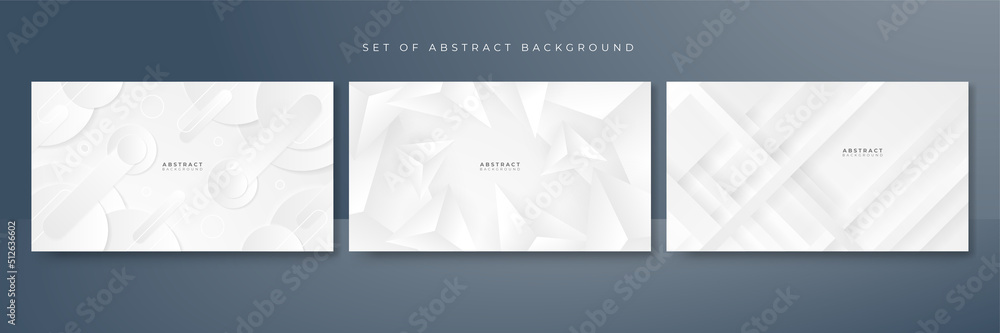 Fototapeta premium Abstract white background. Minimal geometric white light background abstract design.