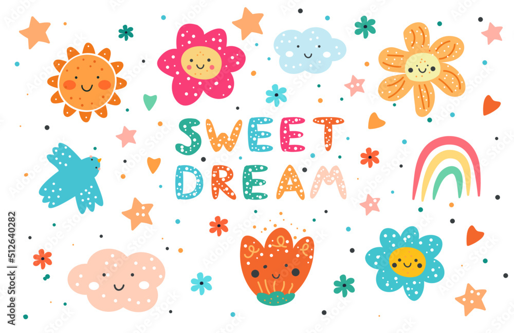 sweet dream cute doodle illustrations sweet dream cute doodle illustrations