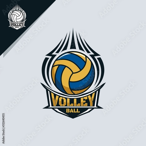 volleyball illustration for sports emblem logo or icon