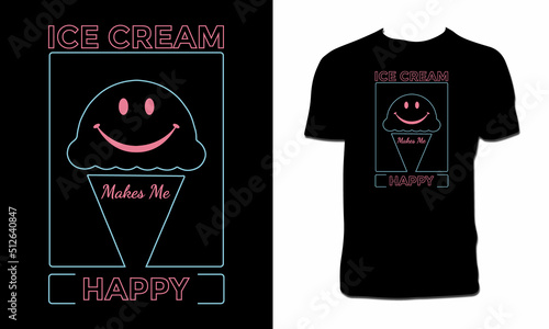 Ice Cream T Shirt Design 
