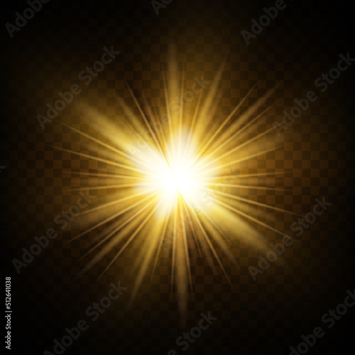 Light star gold png. Light sun gold png. Light flash gold png. vector illustrator. summer season beach