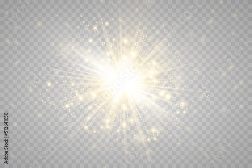 Obraz na plátně Light star gold png