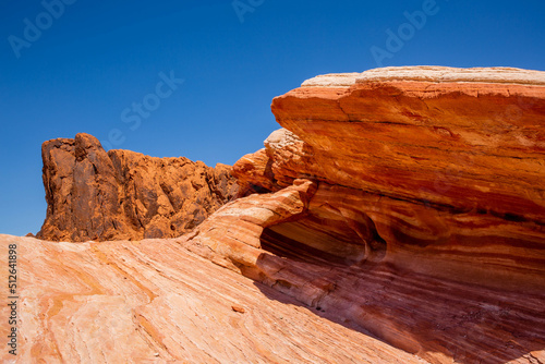 red rock formations at valley of fire state park in nevada 