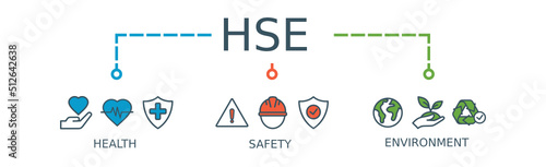HSE Banner Web Icon Vector Illustration