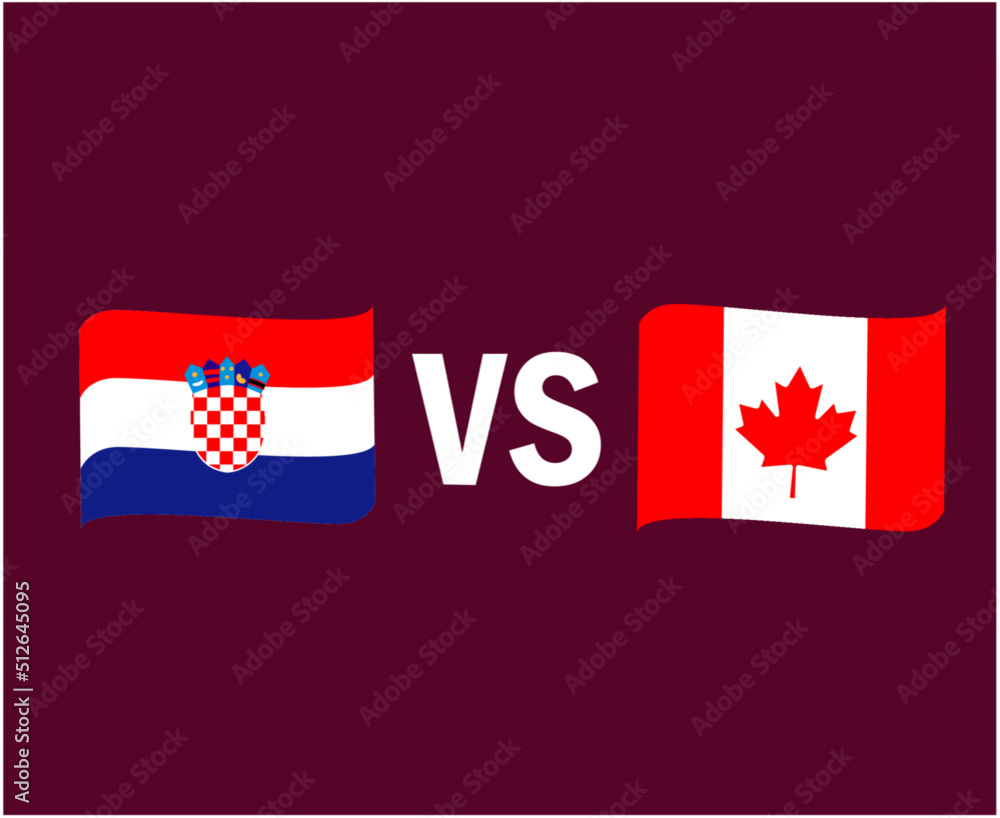 Croatia And Canada Flag Ribbon Symbol Design Europe And North America football Final Vector European And North American Countries Football Teams Illustration Croatia And Canada Flag Ribbon Symbol Design Europe And North America football Final Vector European And North American Countries Football Teams Illustration