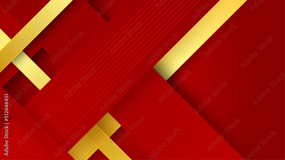 Abstract red and gold shapes background Abstract red and gold shapes background