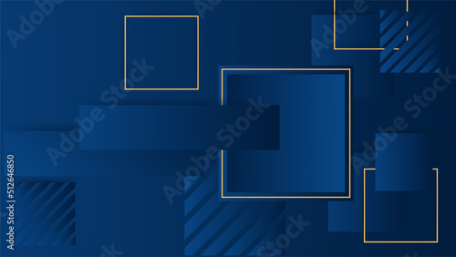 Abstract blue background with gold stripes