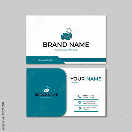business card template modern elegant vector