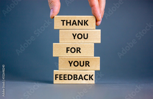 Fotografía Thank you for feedback symbol