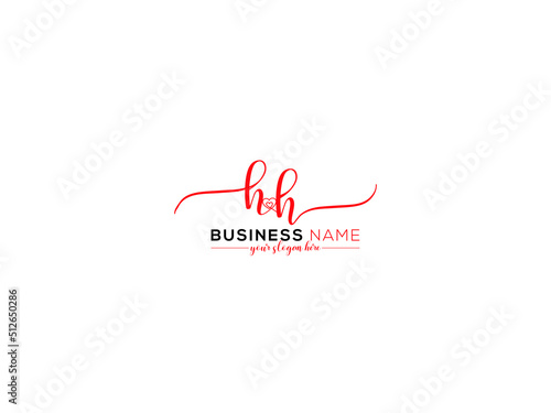 Letter HH Icon Logo, Signature Hh hh Letter Logo Symbol For Fashion or Any Type Of Business