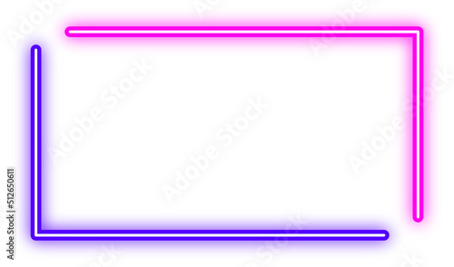neon two tone rectangle frame
