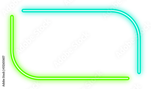 neon two tone rectangle frame 