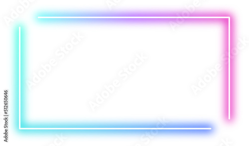 neon two tone rectangle frame
