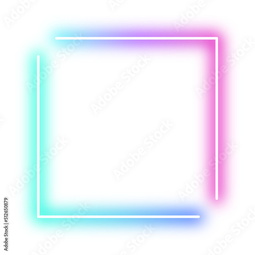 neon two tone square frame 