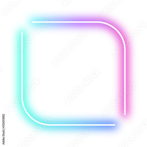 neon two tone square frame 